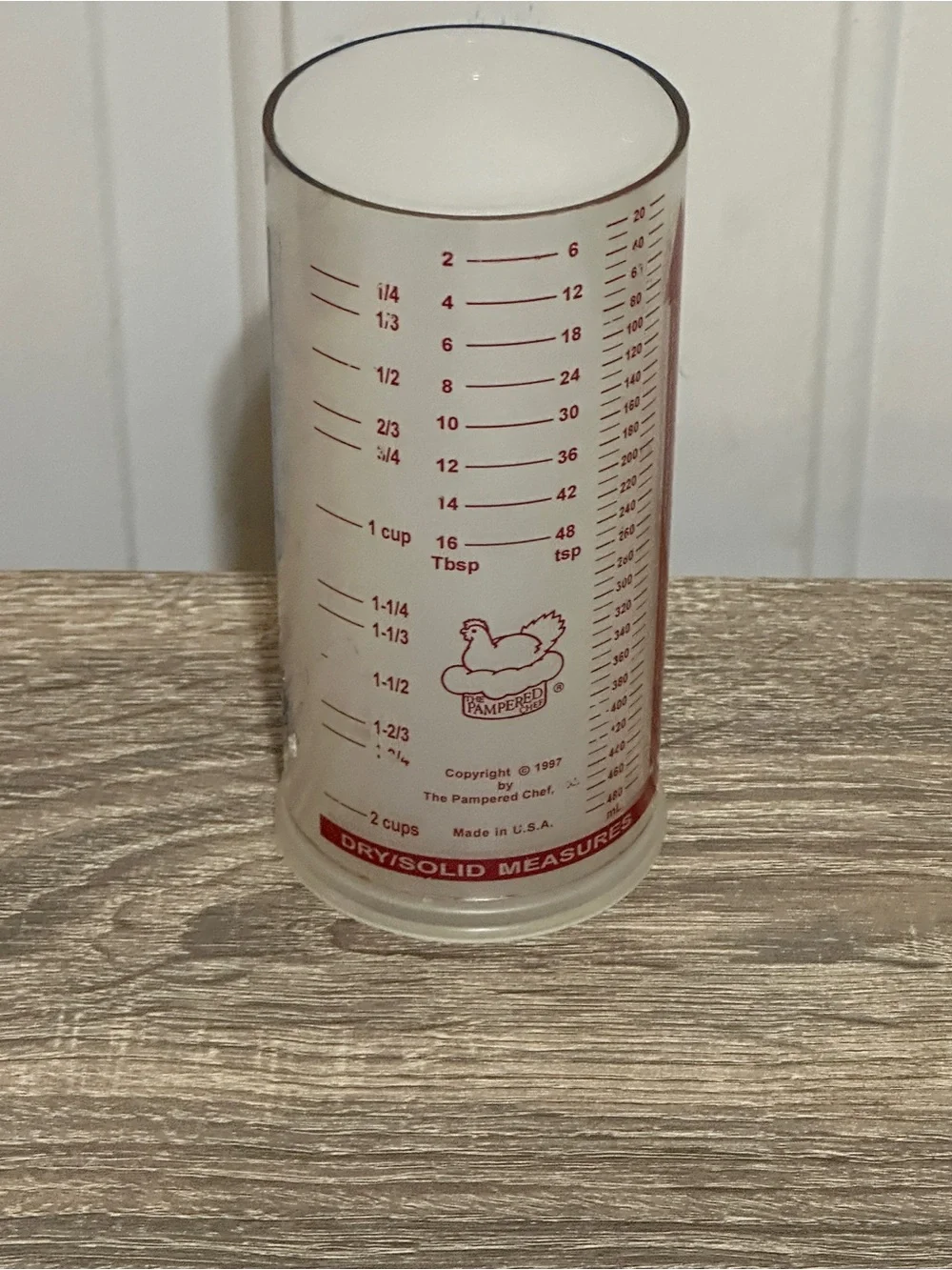 Pampered Chef Measure All Large 2 Cup Wet Dry Liquid Solid Measuring Cup #2225